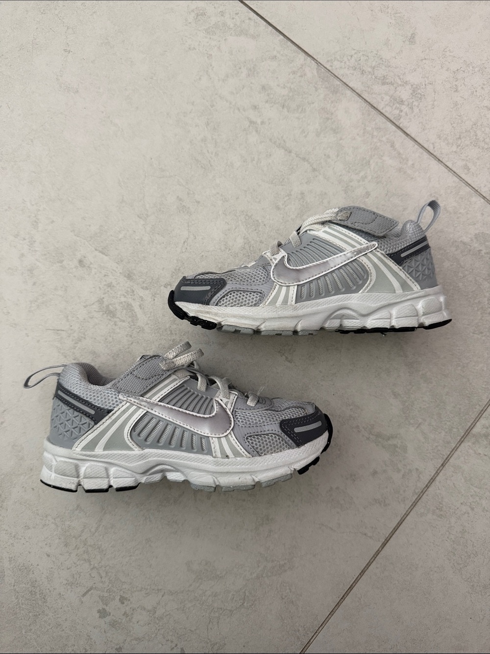 Nike Gray and Silver Running Sneakers